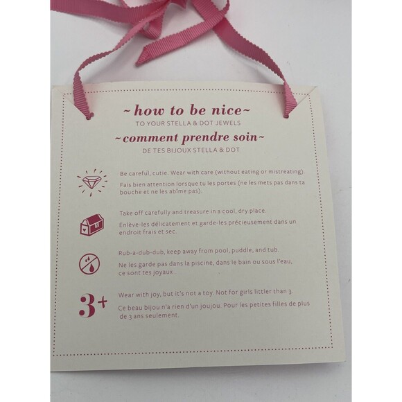 Stella & Dot Girls Olive Pearl Bob & Bracelet Set New - Picture 8 of 9